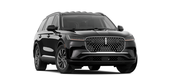 A 2026 Lincoln Aviator Premiere model in the Infinite Black colour