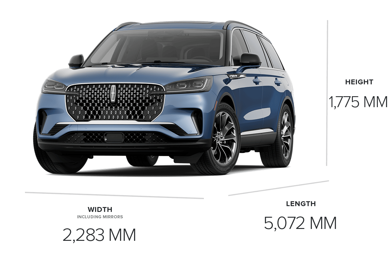 The dimensions on the 2026 Lincoln Aviator® Reserve model