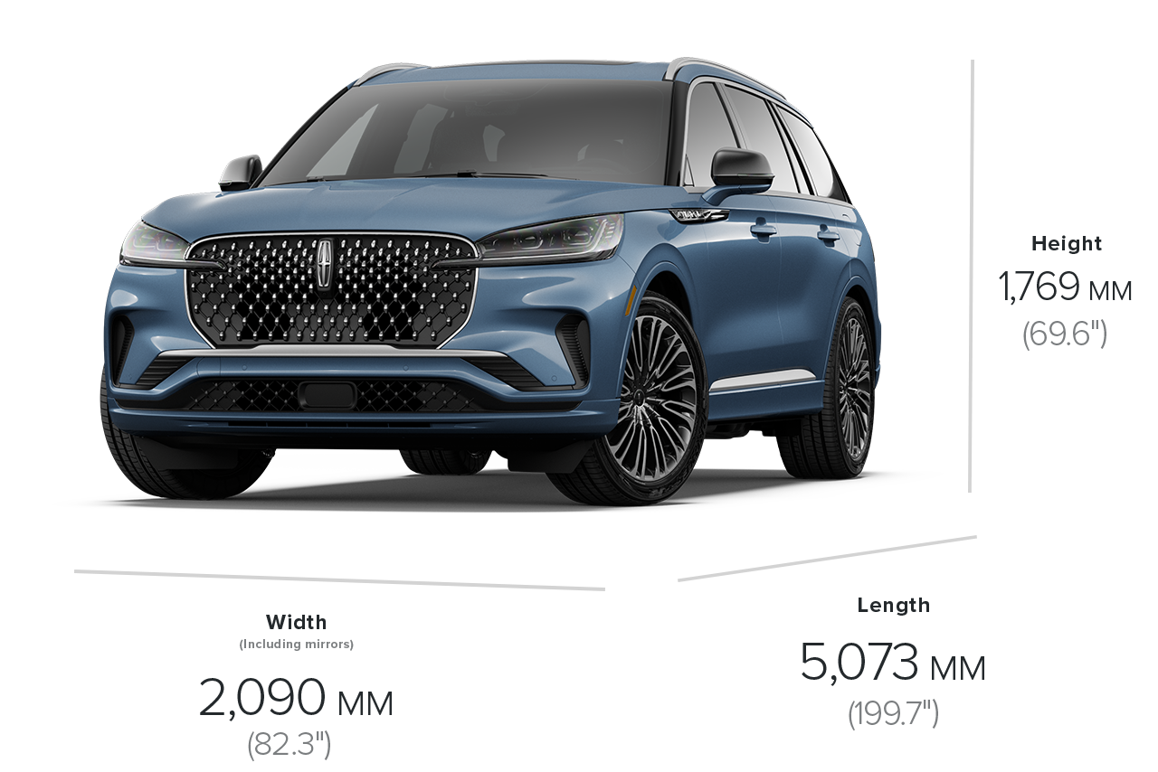 The exterior of a 2027 Lincoln Aviator® Black Label® model