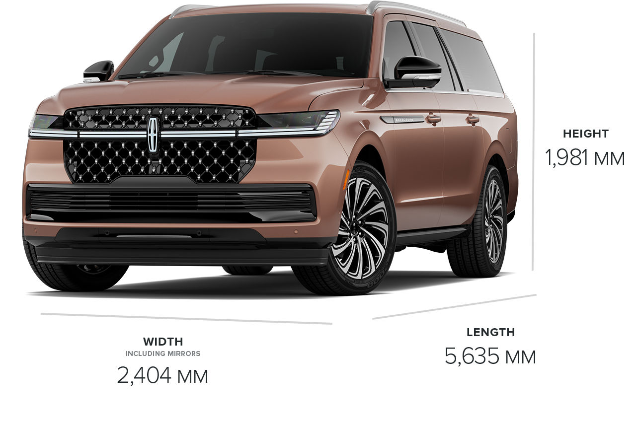 The dimensions on the 2026 Lincoln Navigator® Black Label L SUV