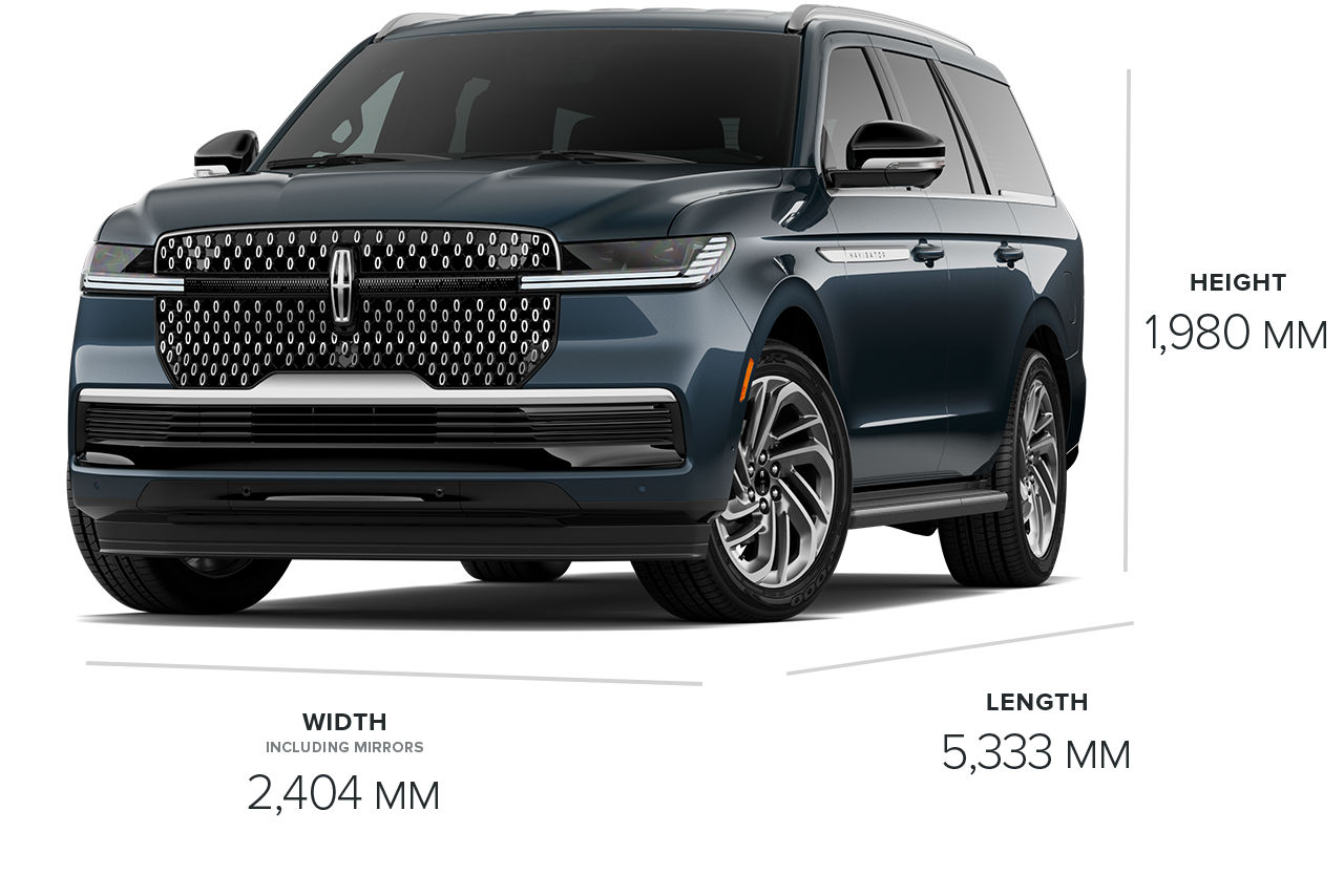 The dimensions on the 2026 Lincoln Navigator® Premiere SUV