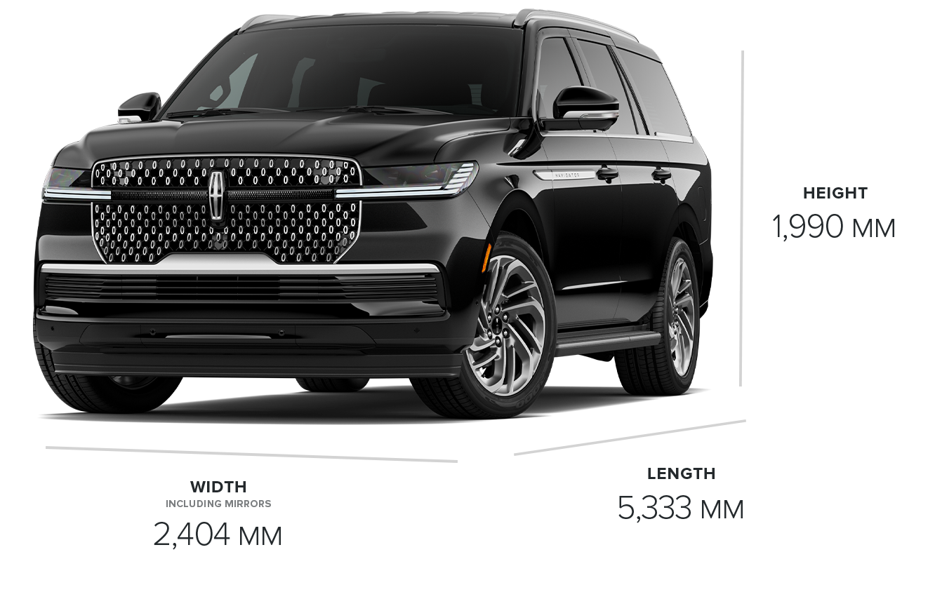 A 2027 Lincoln Navigator Premiere model shown in Infinite Black