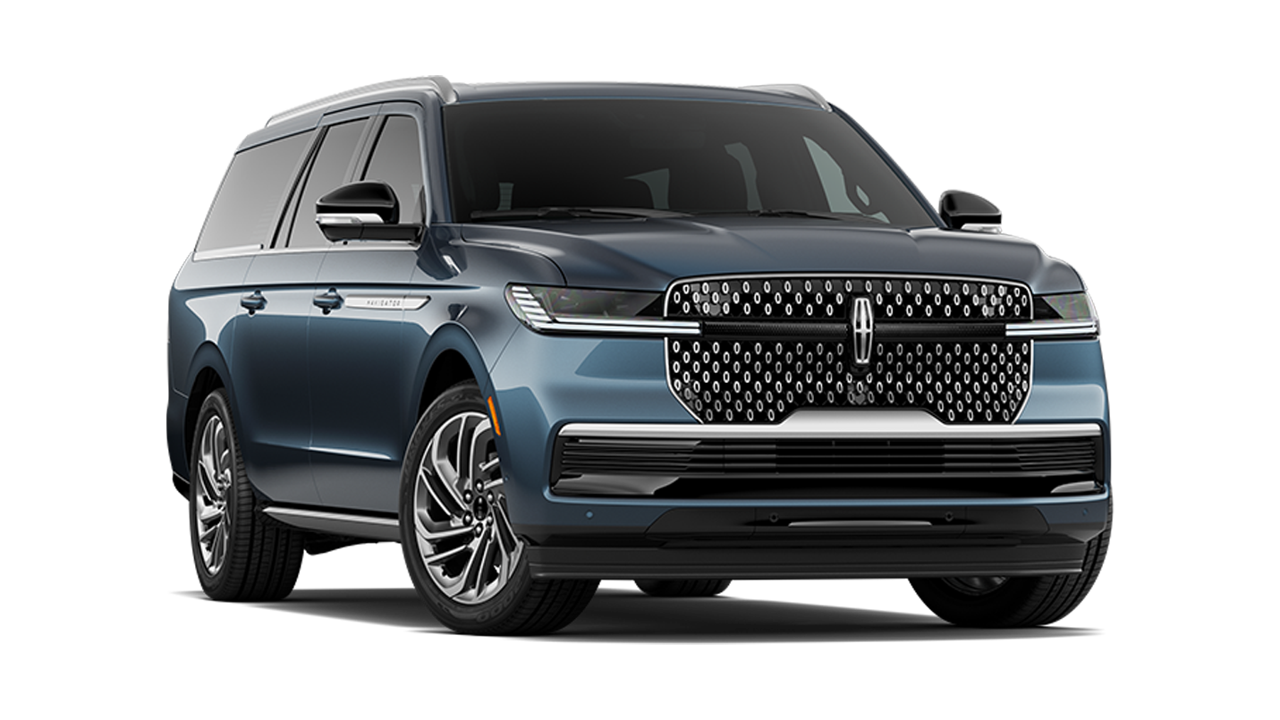 A 2027 Lincoln Navigator® Reserve L model in the Nocturnal Blue Metallic Clearcoat extra-cost colour