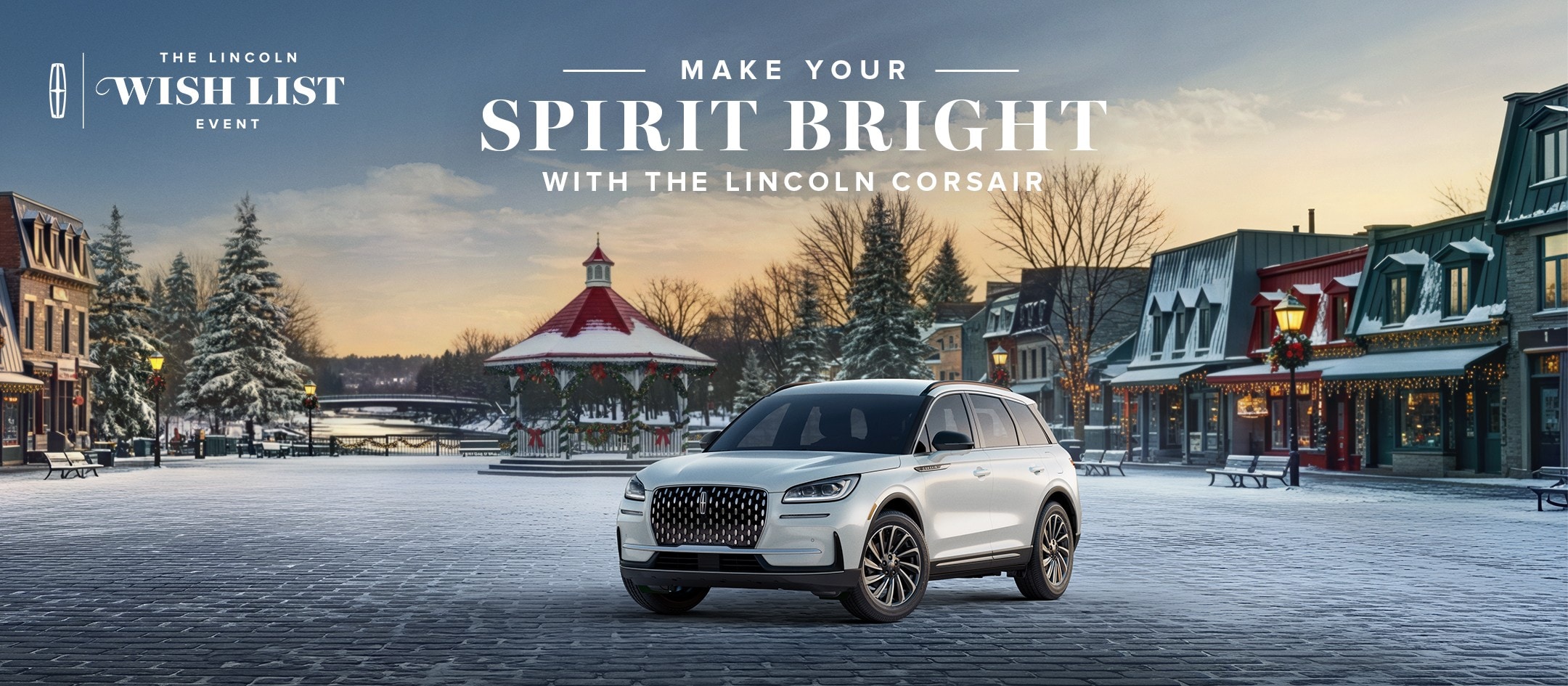 Wish list logo lock up star| the lincoln wish list event make your spirit bright with the lincoln Corsair.