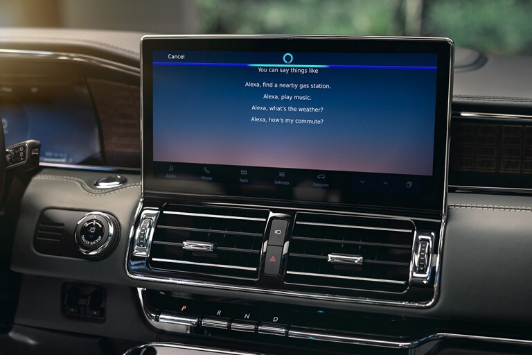 2022 Lincoln Navigator interior screen showing Alexa Built-in