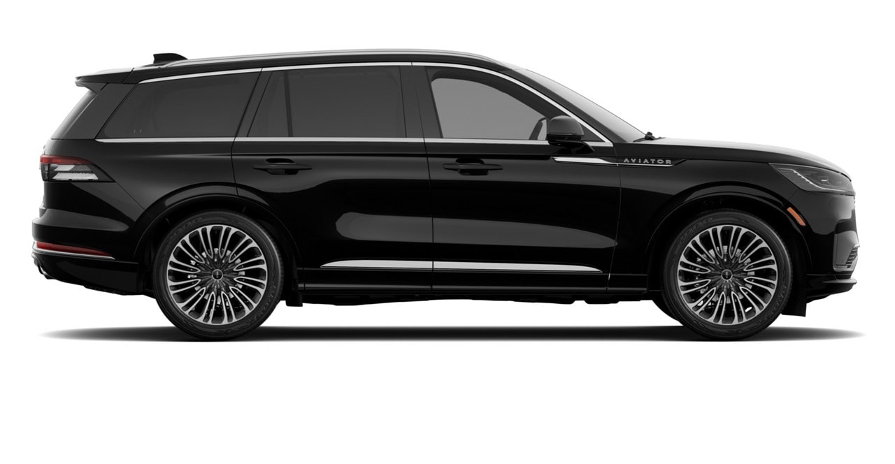 The 2025 Lincoln Aviator® is shown in Infinite Black exterior colour