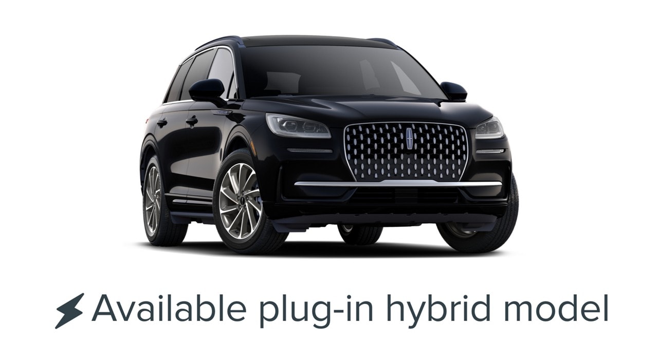 An exterior profile image of a 2025 Lincoln Corsair Premiere model in Infinite Black