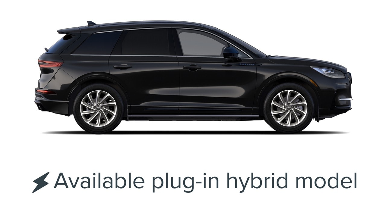 An exterior profile image of a 2025 Lincoln Corsair Premiere model in Infinite Black