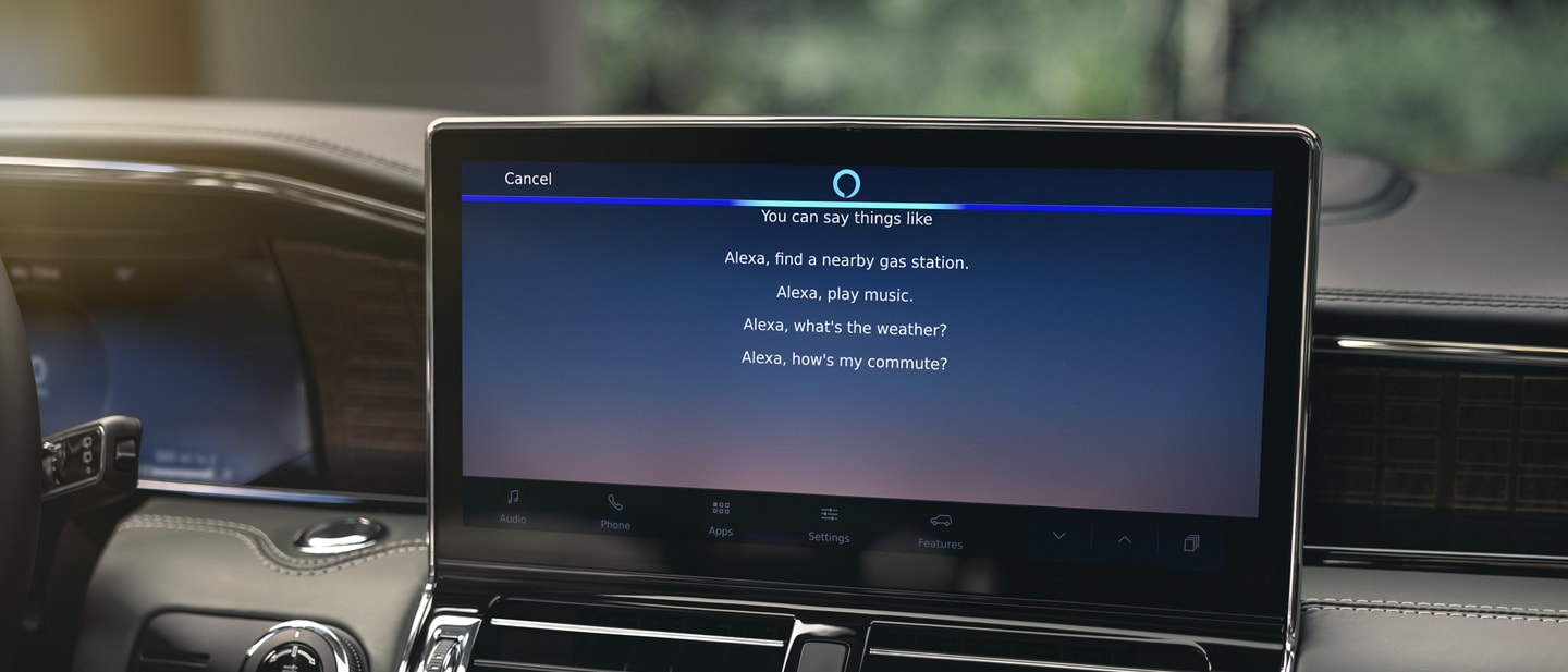 A SYNC screen showing Alexa content