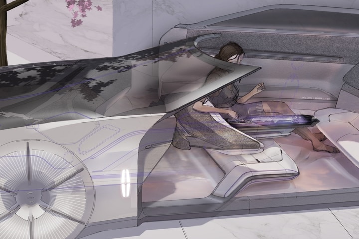 A rendering of the exterior of the Lincoln Star Concept vehicle is shown here.