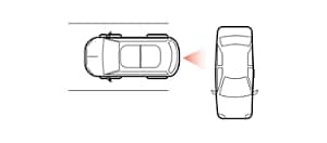 an image of a vehicle reversing toward another vehicle is shown here