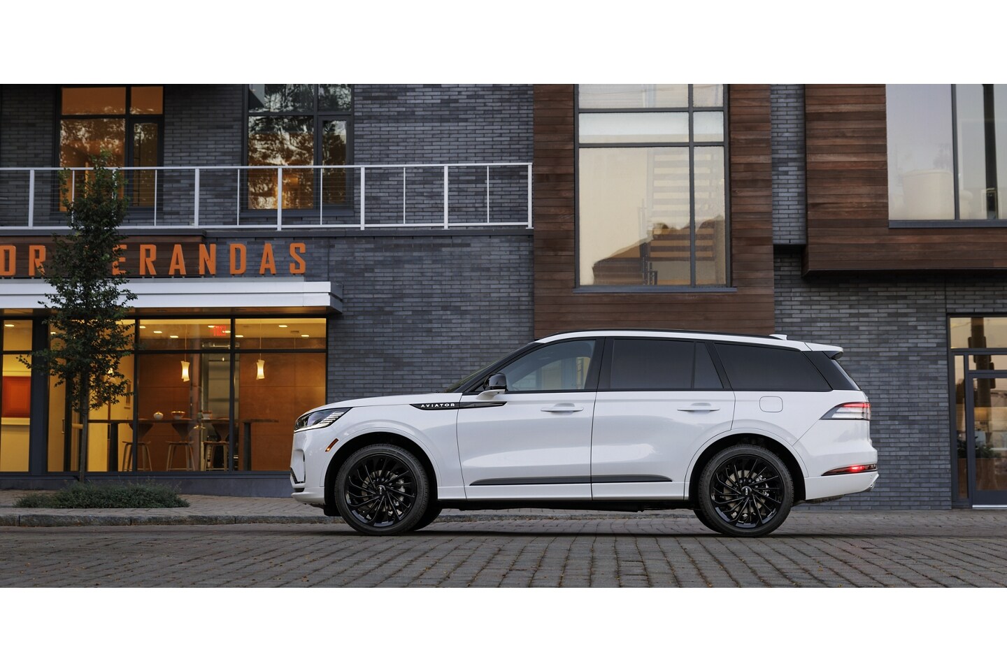 The driver’s door of a 2025 Lincoln Aviator is shown