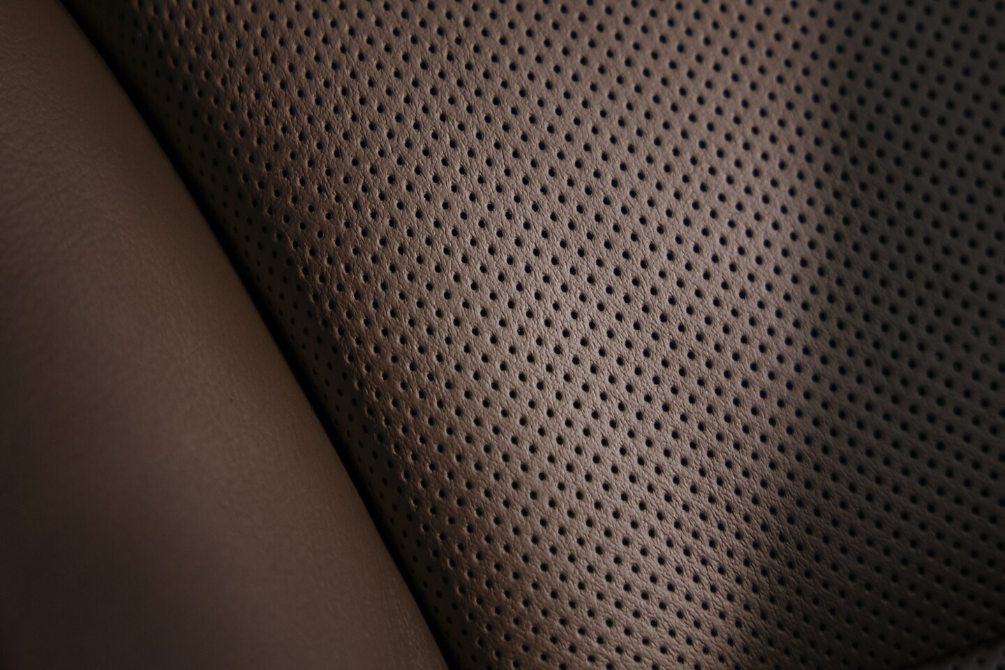 A detail is shown of the premium leather seating in the 2025 Lincoln Aviator Reserve