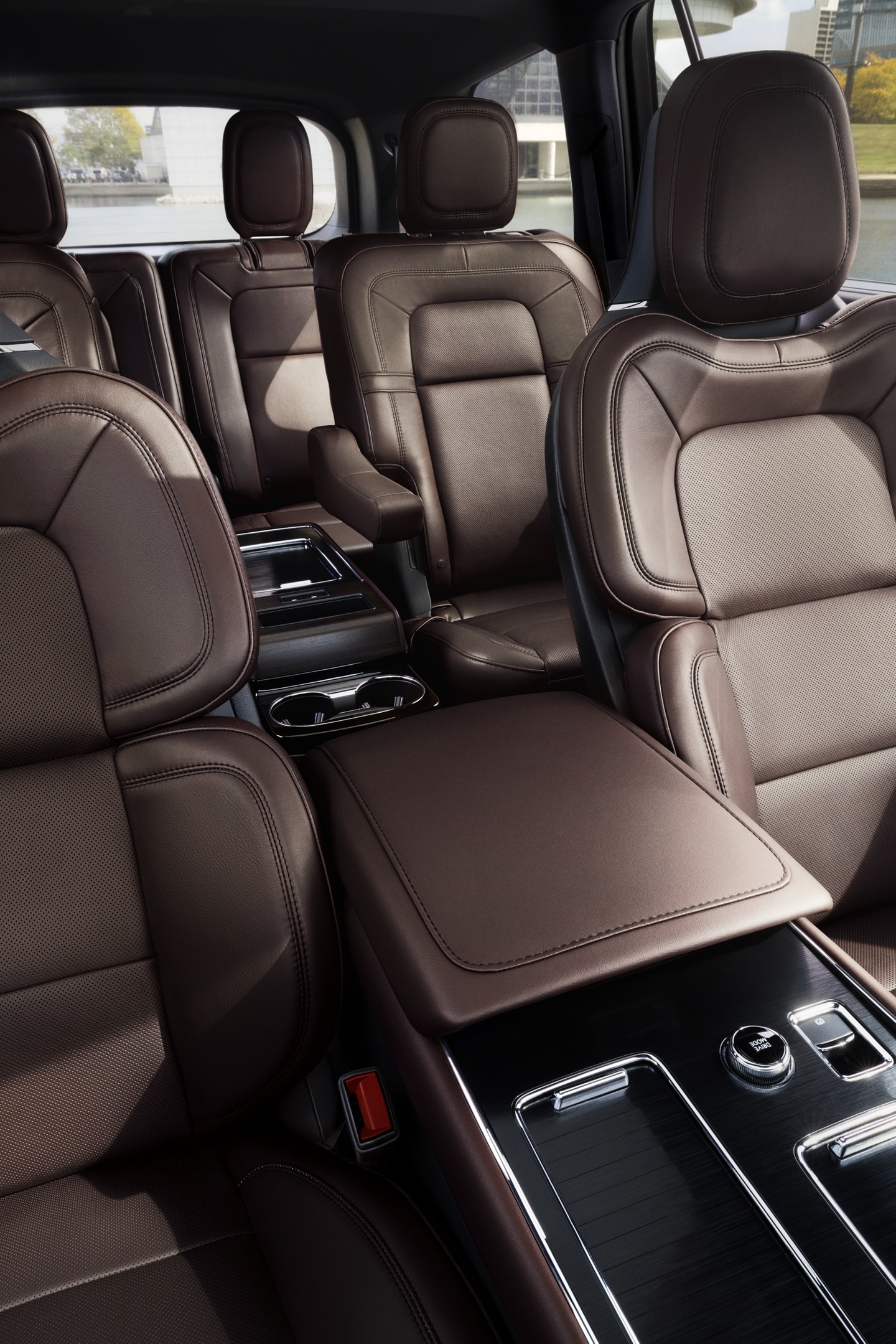 The interior seats of a 2025 Lincoln Aviator are shown