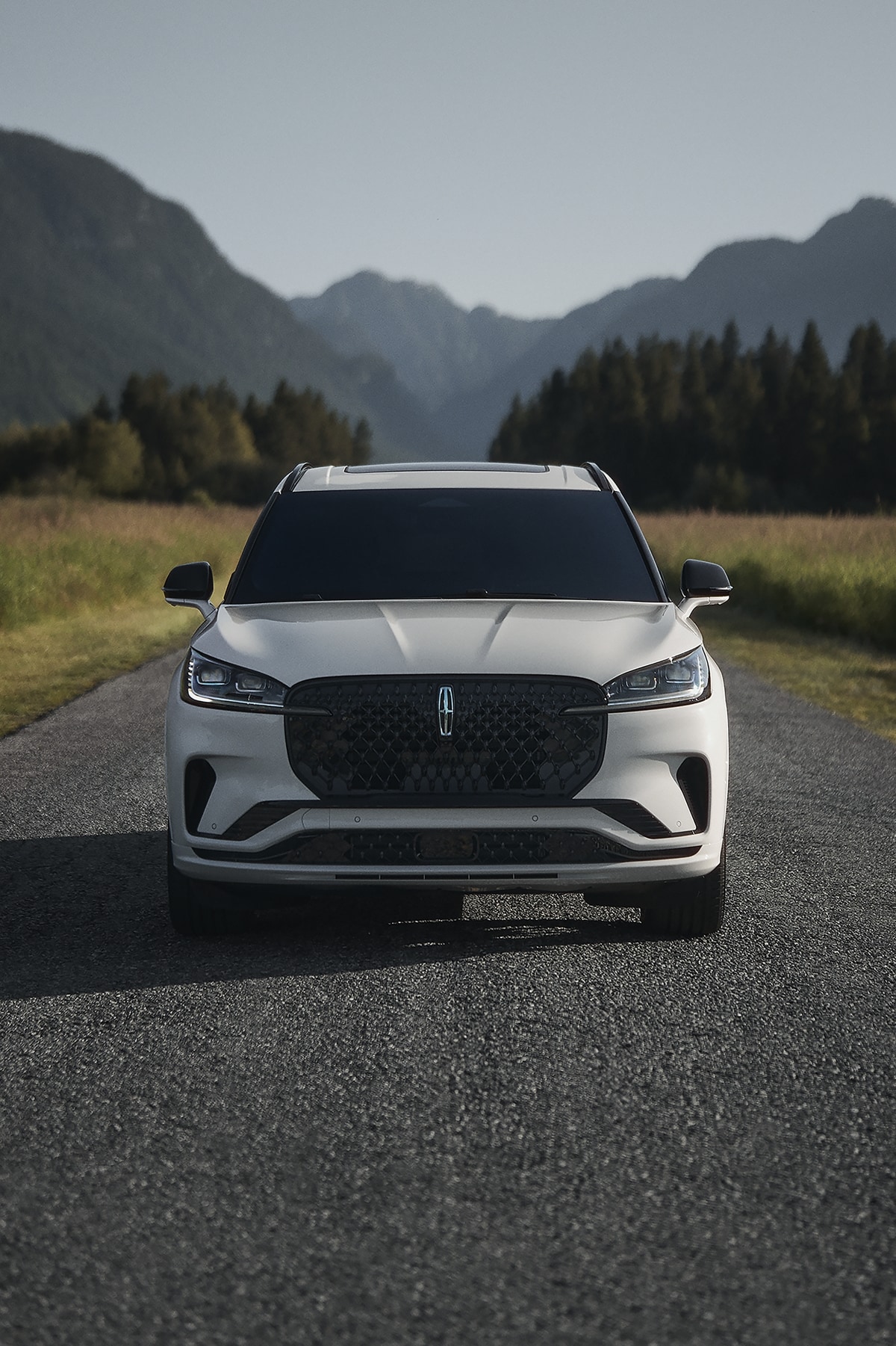 The front left headlamp of the 2025 Lincoln Aviator® SUV is shown