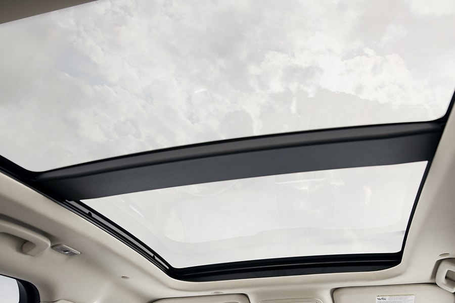 The available panoramic Vista Roof® of a 2023 Lincoln Corsair SUV opens up new worlds