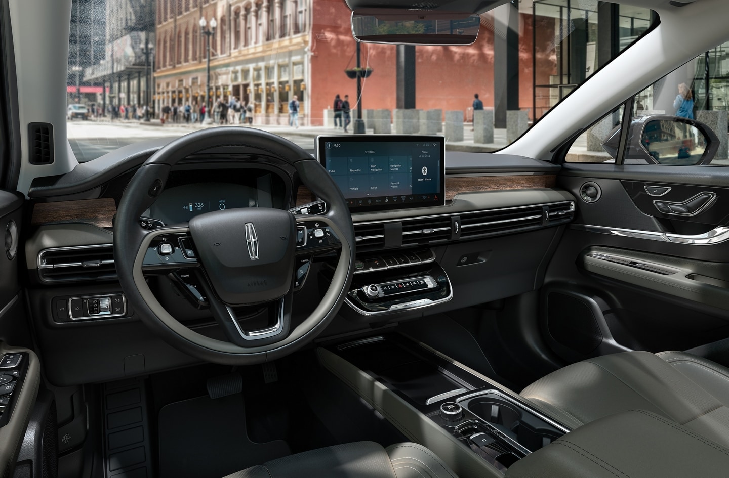 The centre touchscreen of a 2025 Lincoln Corsair plays host to the SYNC® 4 interface