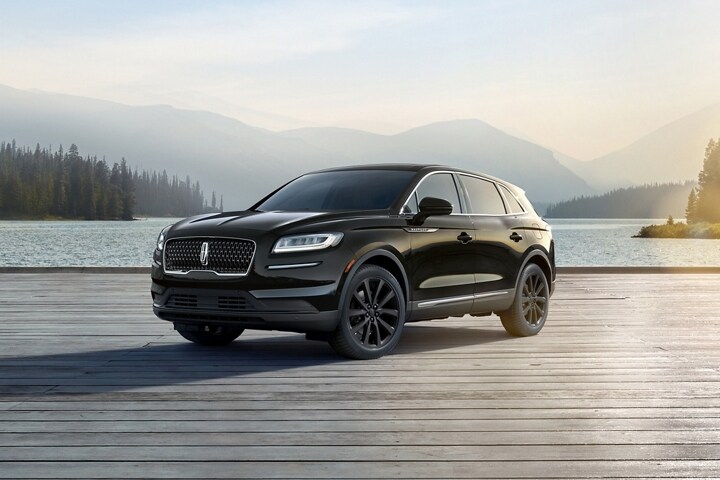 A 2023 Lincoln Nautilus SUV with the available Infinite Black Monochromatic Package is shown