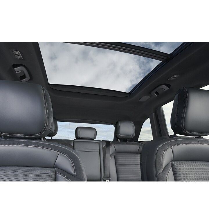 The available panoramic Vista Roof® offers the sensation of open space