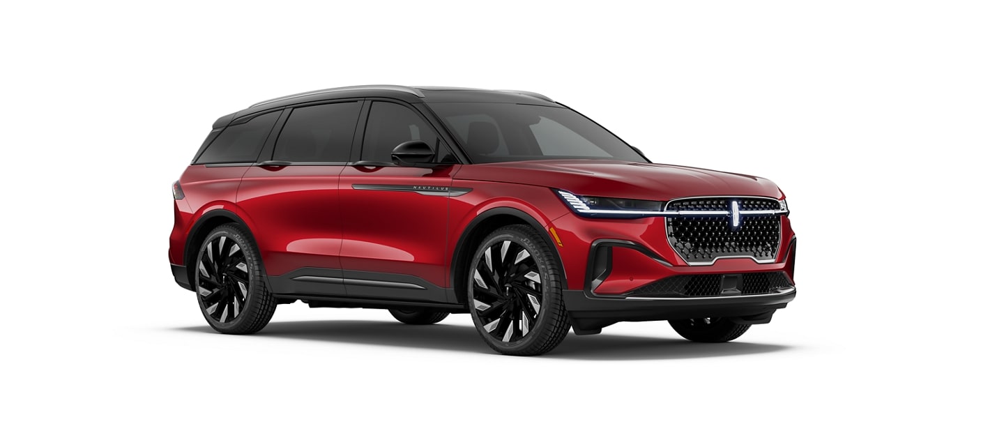 An exterior view of a 2026 Lincoln Nautilus with the available Jet Appearance Package