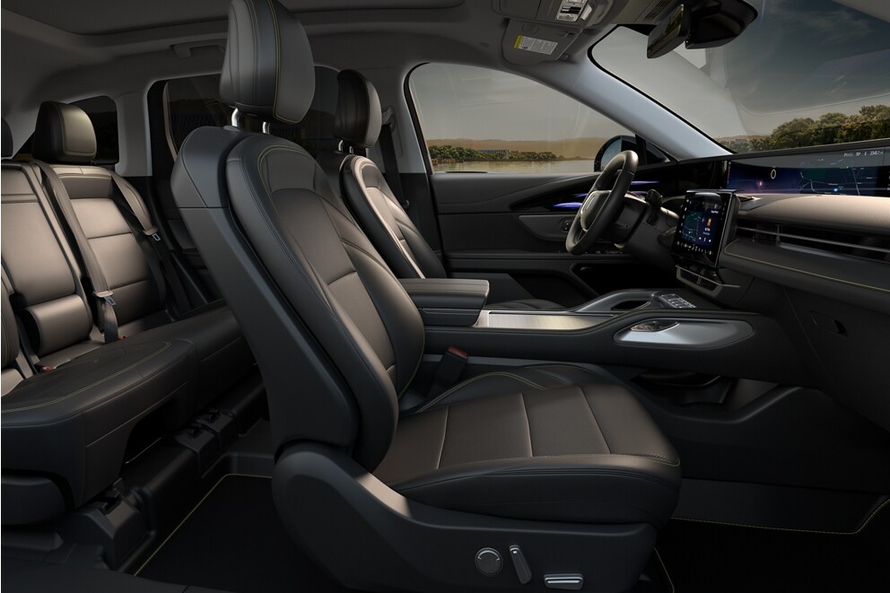 A cut away image gives a clear view of the front seats of a 2026 Lincoln Nautilus