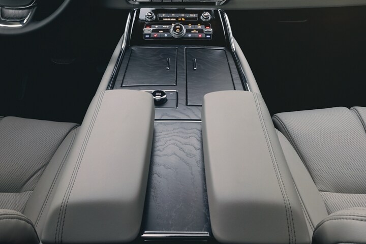 The inside centre console of the 2023 Lincoln Navigator